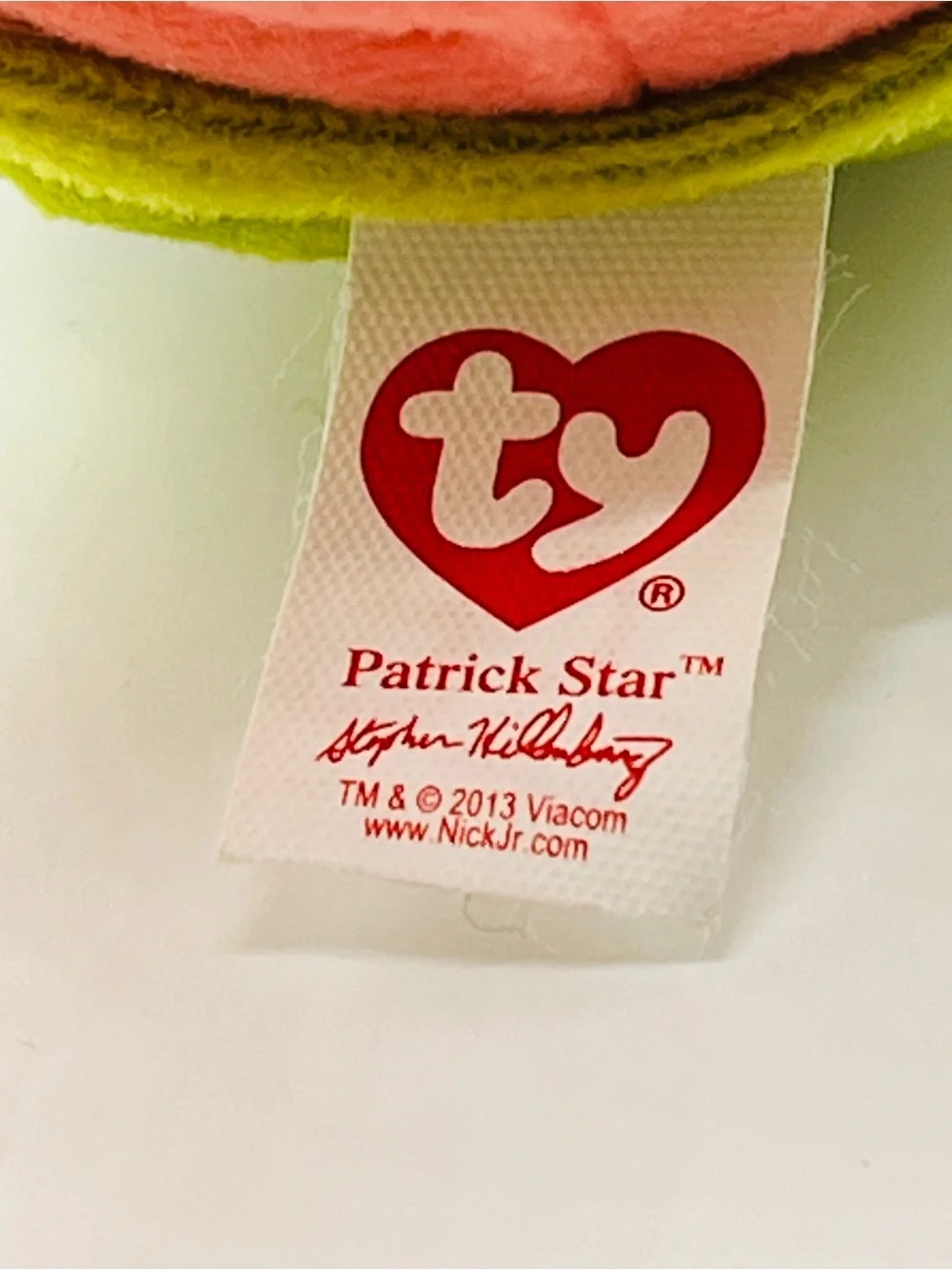 Ty Beanie Babies SpongeBob SquarePants Patrick Star Stuffed Plush